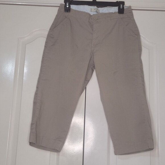 Riders By Lee  Khaki  Pants Cropped Length Chino‎ Casual Size 10 - Picture 1 of 10